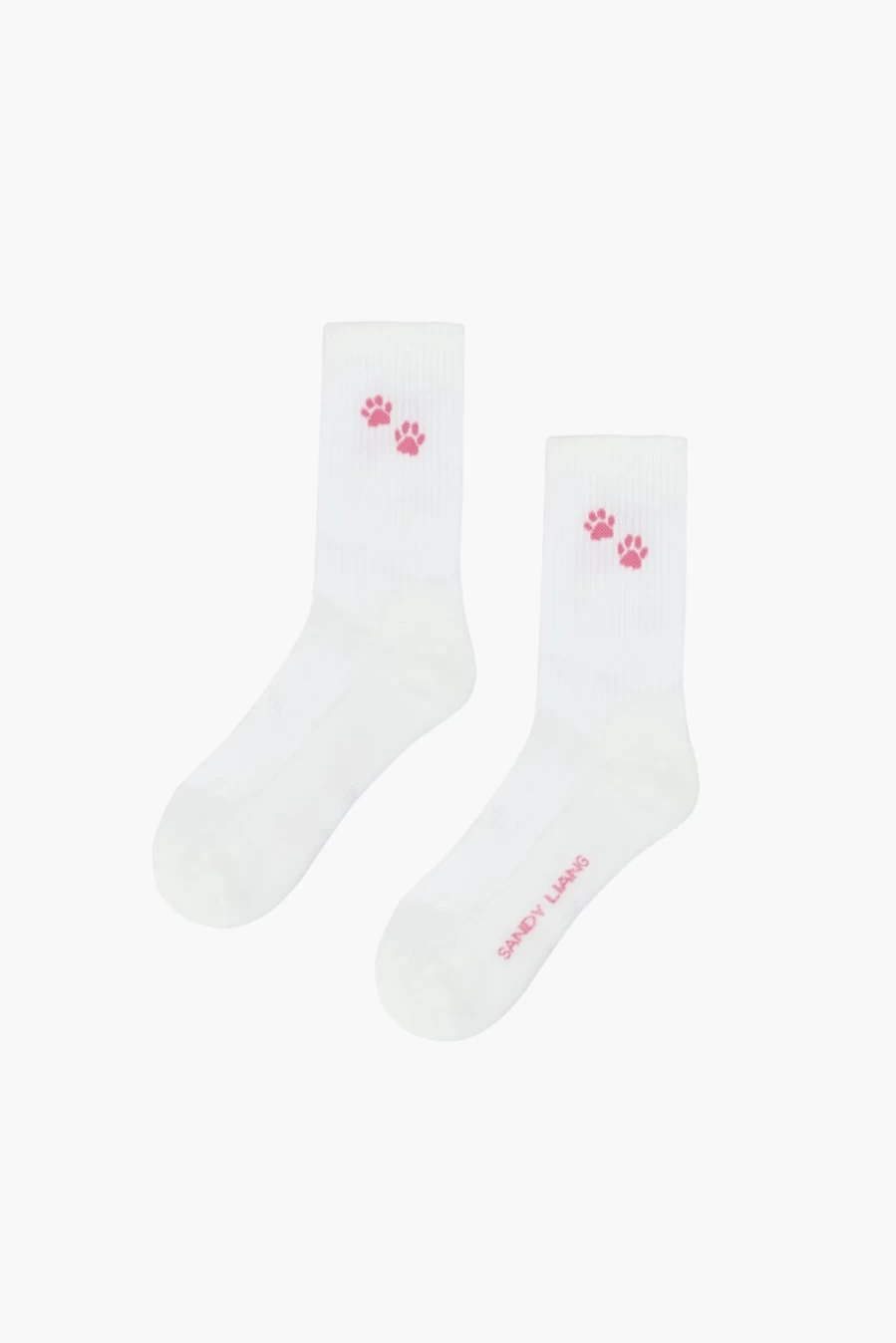 SANDY LIANG Women's Paw Print Socks - Cute Animal Design Cozy Knit Socks