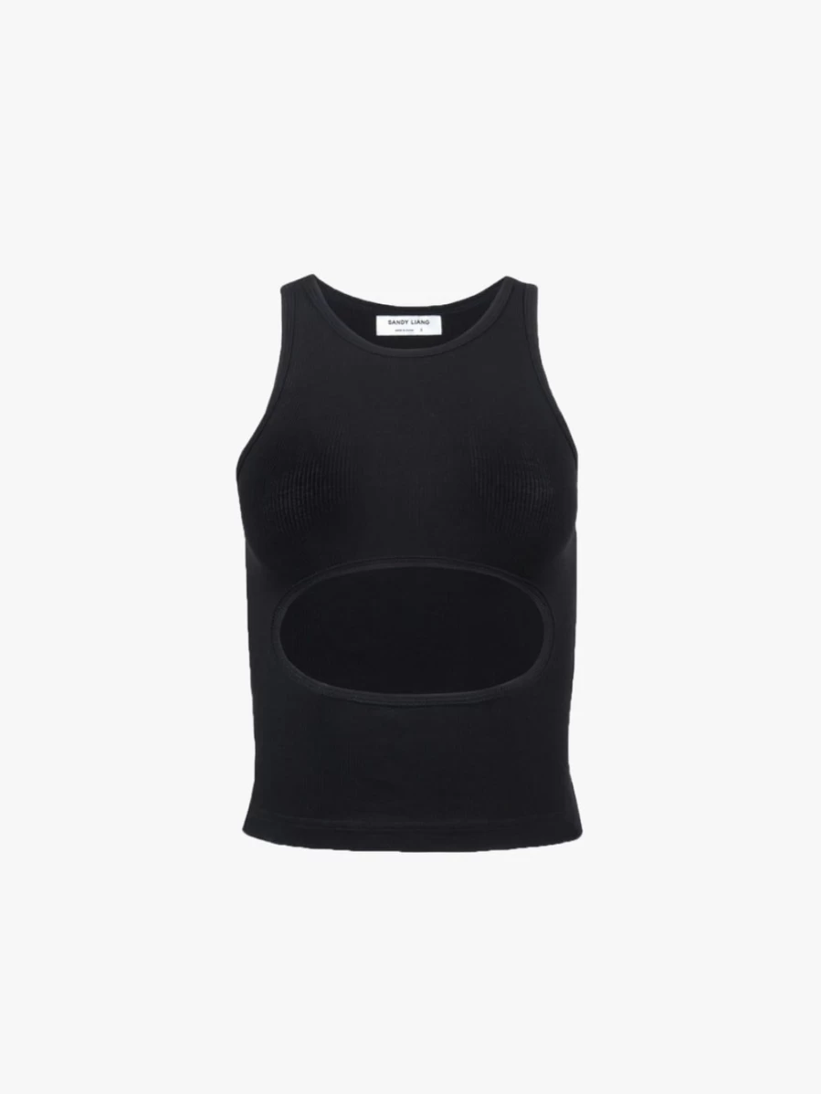 SANDY LIANG Women's Noir Riblet Tank Top