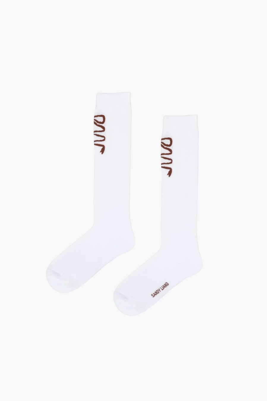 SANDY LIANG Women's Stelo Socks in White - Comfortable & Stylish Knee-High Socks