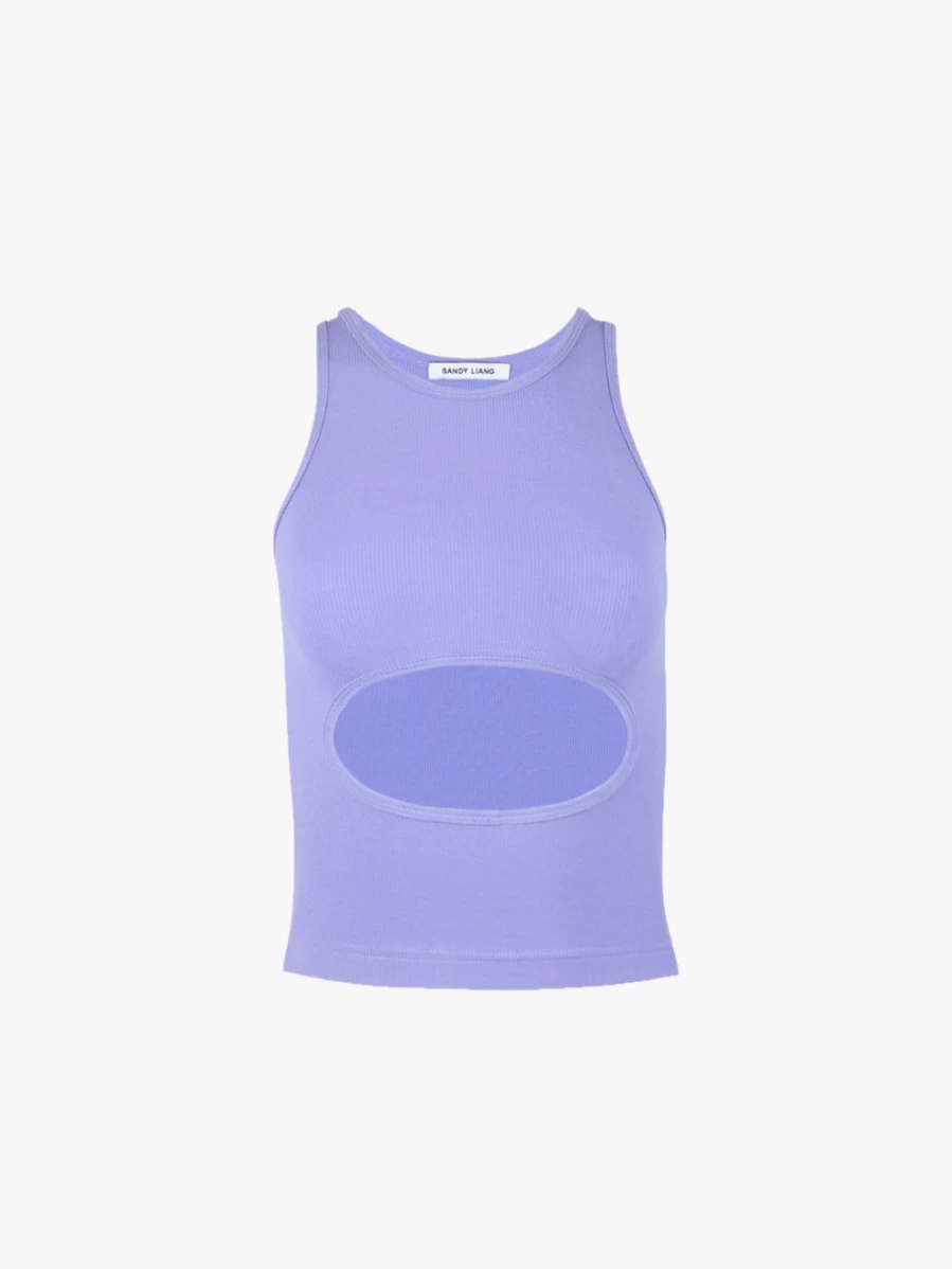 SANDY LIANG Women's Lilac Riblet Tank Top