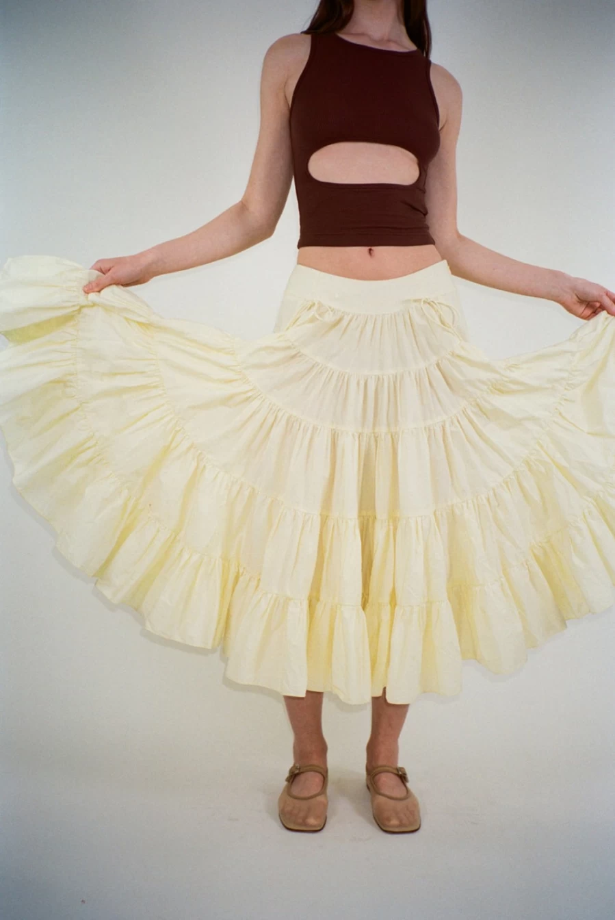 SANDY LIANG Women's Chetti Skirt in Maiz Color - Stylish and Comfortable