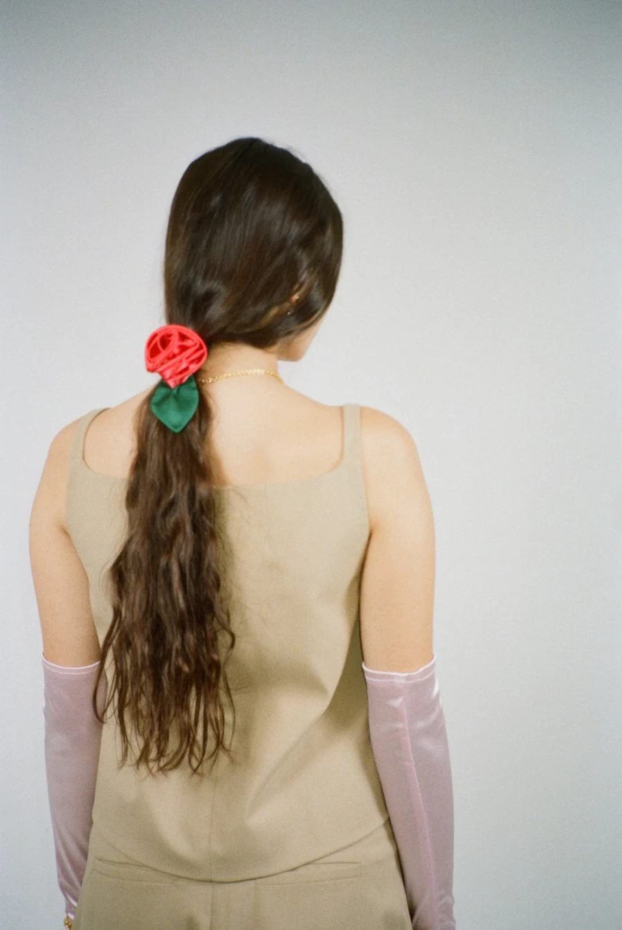 SANDY LIANG Red Corsage Hair Elastic for Women - Stylish Hair Accessory