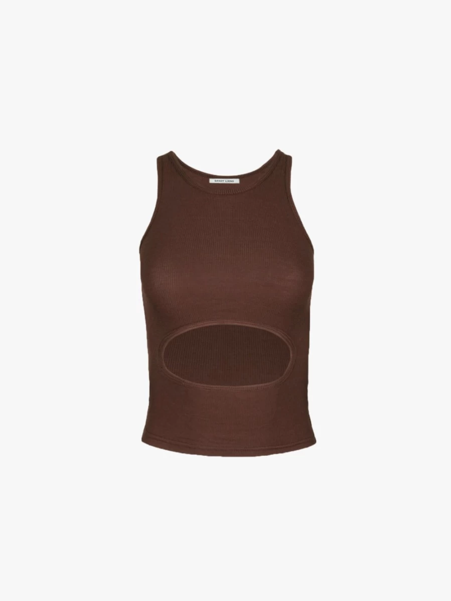 SANDY LIANG Women's Cocoa Riblet Tank Top