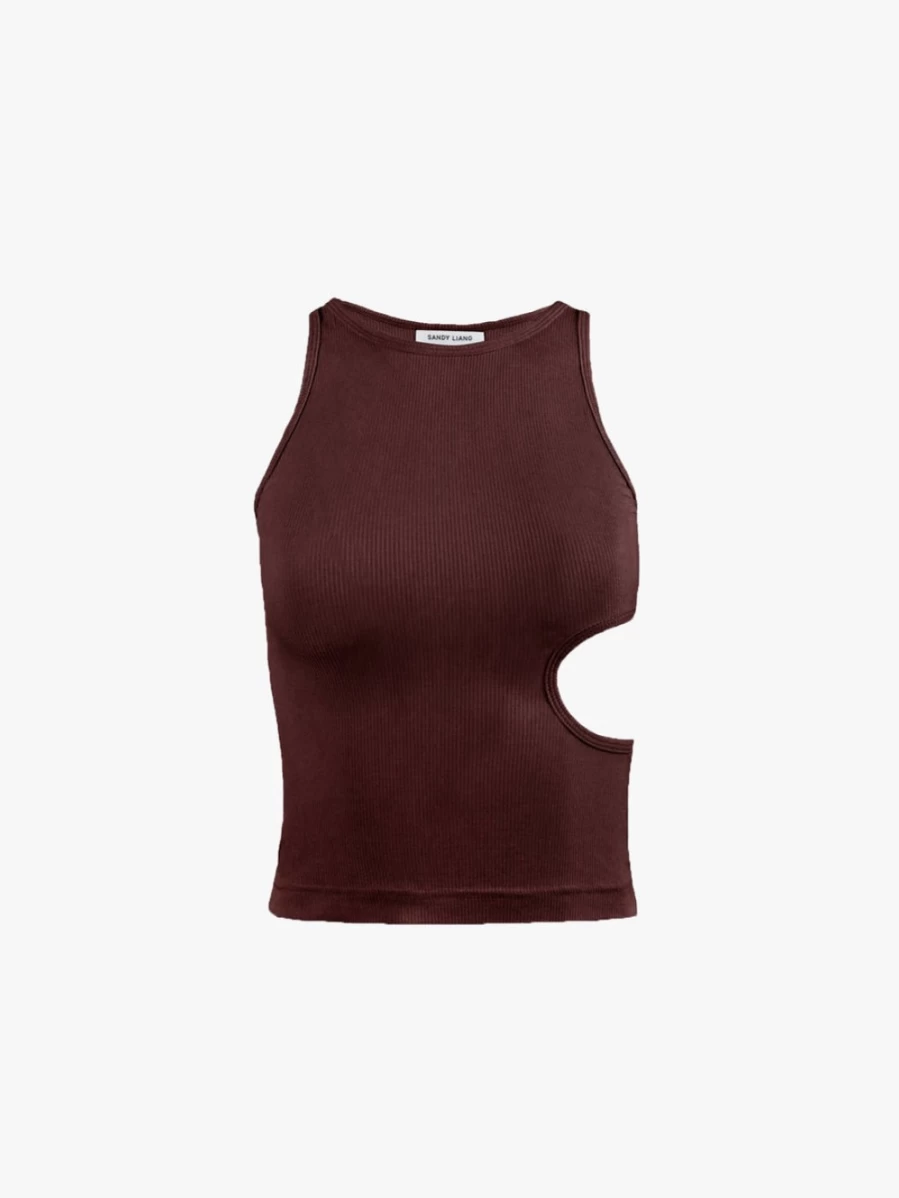 SANDY LIANG Women's Slight Tank Top in Cocoa - Stylish Casual Wear