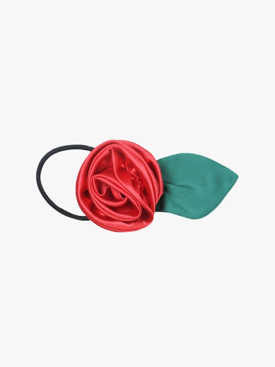 SANDY LIANG Red Corsage Hair Elastic for Women - Stylish Hair Accessory