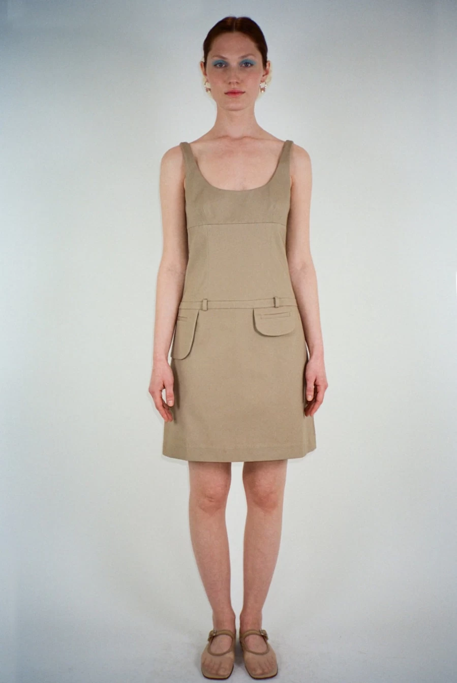 SANDY LIANG Women's Khaki Dare Dress - Elegant Casual Wear