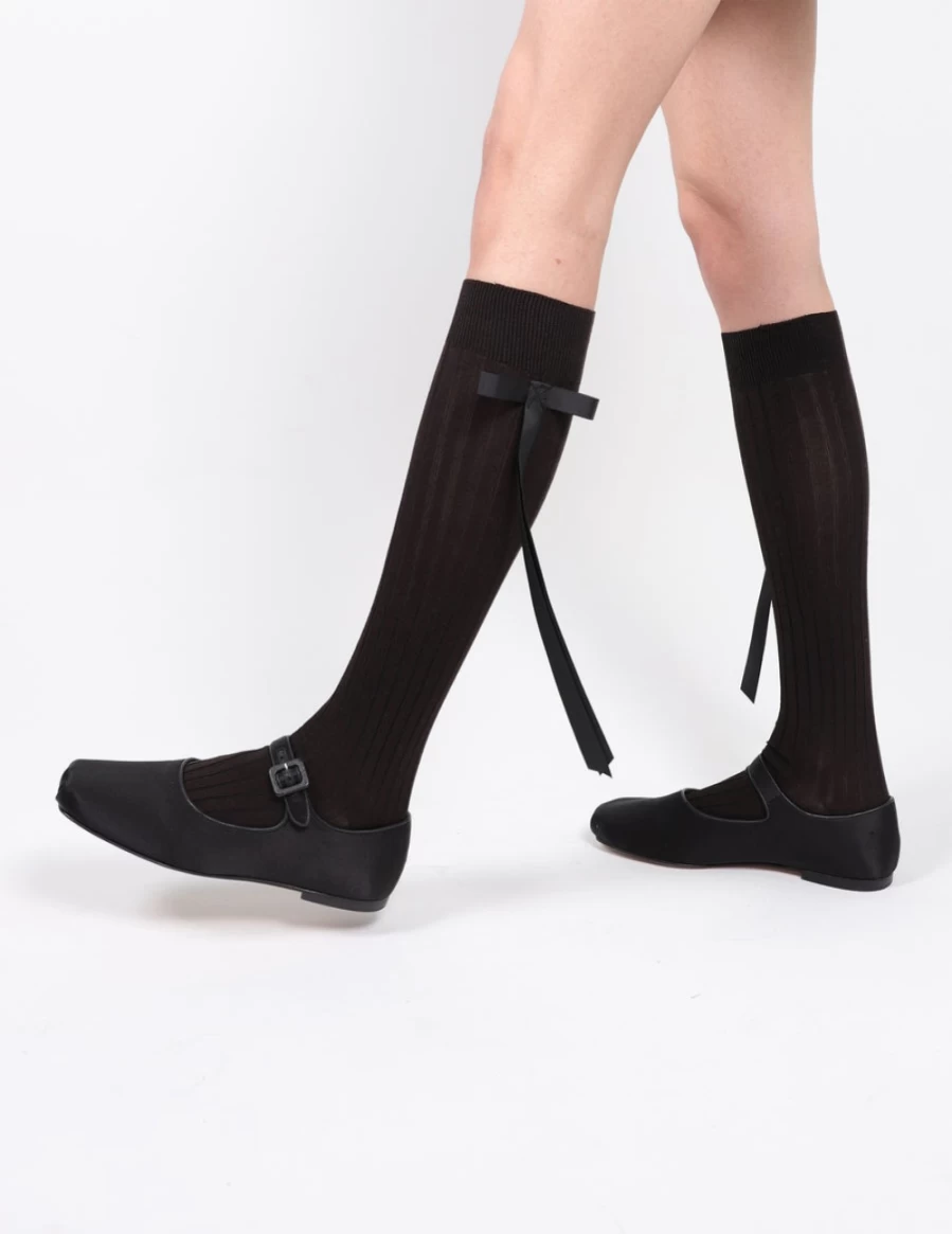 SANDY LIANG Women's Black Recital Socks - Stylish & Comfortable Footwear